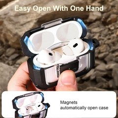 Black Case for AirPods Pro 2, Compatible with 1st/2nd Generation Models