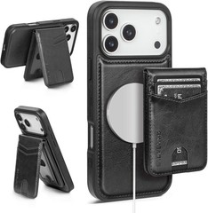 Detachable 2-in-1 iPhone 17 Pro Max Wallet Case, RFID Blocking, Orange