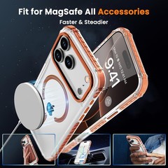 Strong Magnetic Case for iPhone 17 Pro Max 6.9-Inch Clear Slim Shockproof Cover