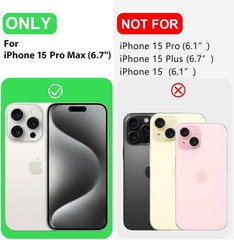Designed for iPhone 15 Pro Max Case, Premium Silicone Shockproof Protective Case