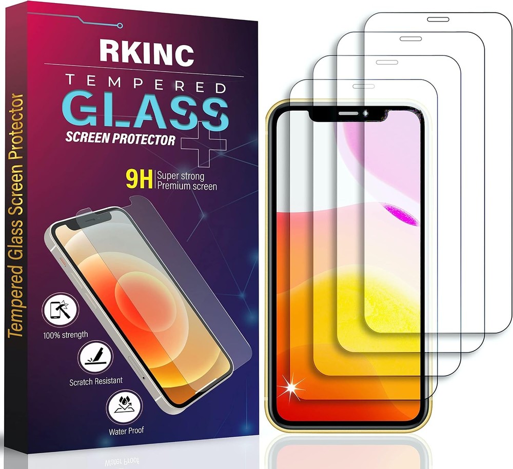 Tempered Glass Film Screen Protector 4-Pack for iPhone 11 & XR 6.1 Inch
