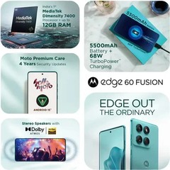 MOTOROLA Edge 60 Fusion 5G 8GB 256GB ROM-Amazonite Unlocked OPEN BOX USA STOCK
