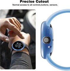 9PCS Watch Case & Screen Protector for Google Pixel Watch 1/2/3 41mm Soft TPU