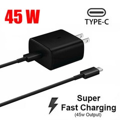 45W Super Fast Charging Wall Charger&6FT USB-C Type C Cable For Samsung S23 22+