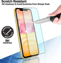 Tempered Glass Film Screen Protector 4-Pack for iPhone 11 & XR 6.1 Inch
