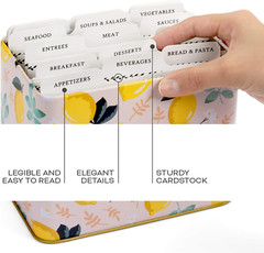 Jot & Mark Recipe Card Dividers – 24 Tabs per Set, Works with 4X6 Inch Cards, He