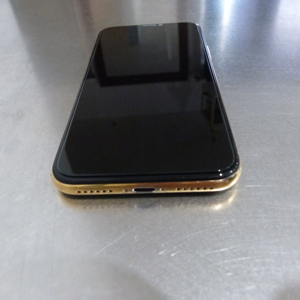 24ct iPhone X – 256GB – A1901 (GSM) Gold Plate 24k custom – no True Tone 100% BH