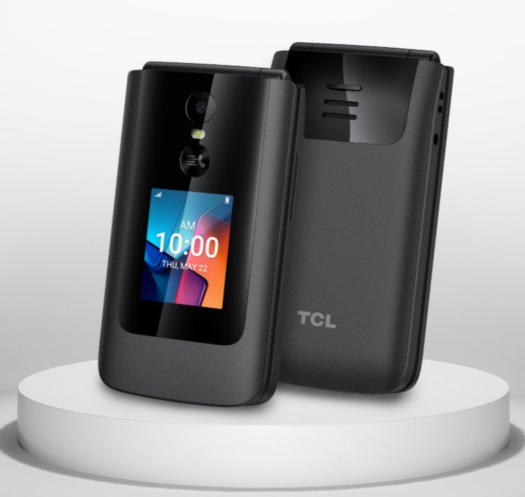 TCL Flip 4 5G / 4G LTE 32GB Basic Smart Flip Phone for « T-Mobile » Only (T440W)