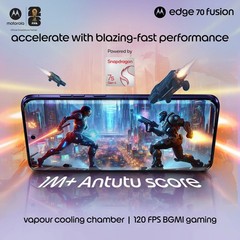MOTOROLA Edge 70 Fusion (ORIENT BLUE, 8+256GB) Snapdragon® 7s Gen 4 SmartPhone.