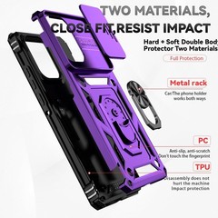 for Motorola Moto Edge 2024 Case with Tempered Glass Screen Protector Multicolor