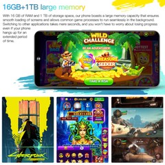 NEW M6 Pro Smartphone 16+1TB 7.3 » Android 13 Unlocked 50+108MP 8000mAh Dual SIM