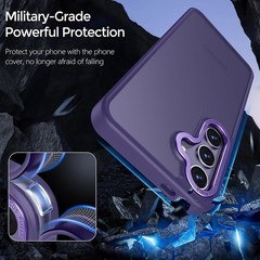 Samsung Galaxy S24 Plus Case, Shockproof Slim Fit Phone Cover, Matte Purple