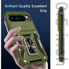 Olive Green Military Grade Shockproof Case for Google Pixel 10 Pro XL with Kicks