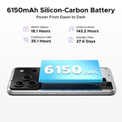 DOOGEE Note56Plus Cell Phone Android 16 48GB+256GB 6150mAh Smartphone 50MP+8MP