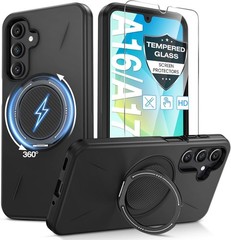 For Samsung Galaxy A17/16 5G Case with Dual-Layer Shockproof, 1x Tempered Glass