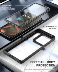 Guardian Case for Motorola Moto Edge 2025, 20FT Mil-Grade Drop Tested, Black/Cle