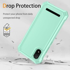 Cloud Mobile Stratus C8 Phone Case with Tempered Glass Screen Protector, Green