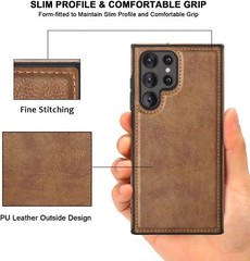Samsung Galaxy S22 Ultra Case Leather Soft Shockproof Protective Phone Cover