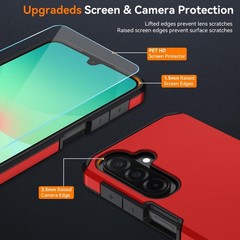 Shockproof Silicone Armor Case for Samsung Galaxy A17 5G w/ HD Screen Protector