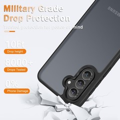 Samsung Galaxy A37 5G Case, Matte Phone Case with Screen Protector, Slim Cover