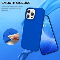 Case for iPhone 16 Pro Max 6.9 » Smooth Liquid Silicone Soft Gel Rubber Cover