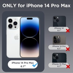 Magnetic Case for iPhone 14 Pro Max 6.7 inch, Not Yellowing Anti-Scratch (Clear)