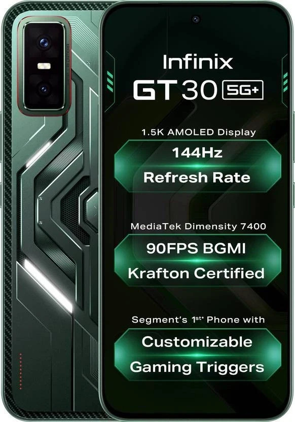 Infinix GT 30 5G+ (Green 256GB 8GB RAM) Dimensity 7400 Processor Unlocked
