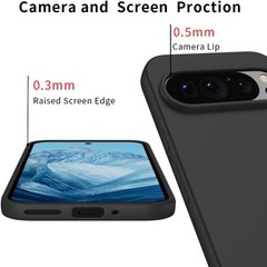 Google Pixel 9 / Pixel 9 Pro Case, Slim Fit Soft Flexible TPU Ultra-Thin Matte F