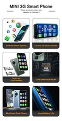 Unlocked SERVO P60 PRO Mini Android Smartphone 3.0&Prime; Dual SIM GPS 2GB+16GB Phones