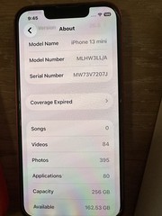 Mint Apple iPhone 13 Mini, 256GB, Red- Unlocked , Reset to Factory