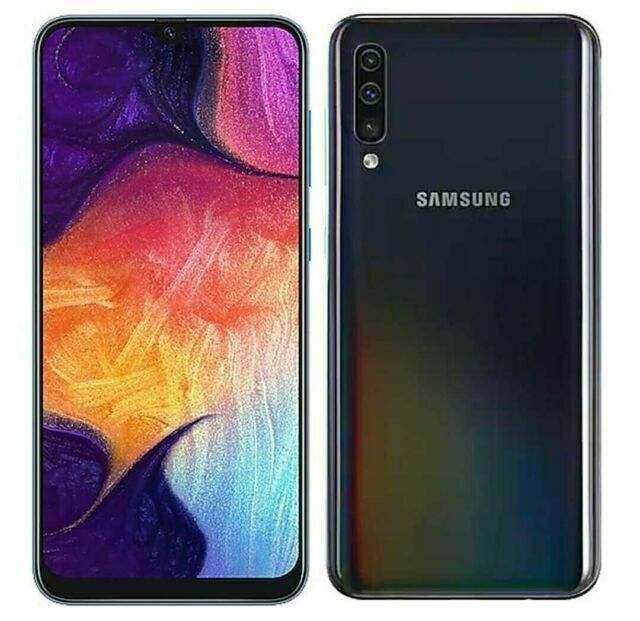 Samsung Galaxy A50 A505U 64GB Black Factory GSM Unlocked Smartphone Open Box A+