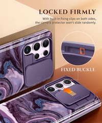 Samsung Galaxy S23 Ultra Case with Slide Camera Cover, Built-in Screen Protector