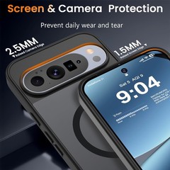 Magnetic Matte Case for Google Pixel 10 Pro XL 6.8-Inch Slim Translucent Black