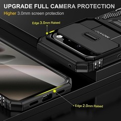 2 Pack Google Pixel 10/10 Pro Case with Slide Camera Cover and Screen Protector