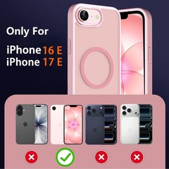2PCS Magnetic Case & Privacy Screen Protectors for iPhone 17e/16e Shockproof Fro