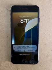 APPLE A2595 iPhone SE (3rd Gen) Smartphone 64GB MIDNIGHT SEE NOTES