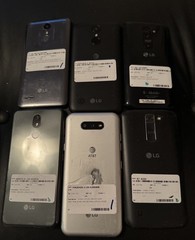 ONE Works Lot of 6 LG G2 K7 K8 Phoenix 3 5 Aristo 4+ Smartphone Broken Fast Ship