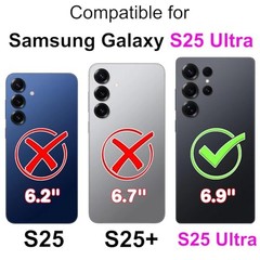 Samsung Galaxy S25 Ultra Flip Folio Wallet Case with Stand [Blue-Butterfly]