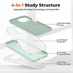 Designed for iPhone 15 Pro Max Case, Premium Liquid Silicone Slim Shockproof Cas