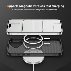iPhone 17 Case 6.3&Prime; Shockproof Protective Phone Cover Compatible with Mag Safe
