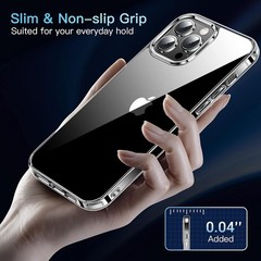 1. For iPhone 13 Pro Max Case Crystal Clear Never Yellow Technology Slim Cover