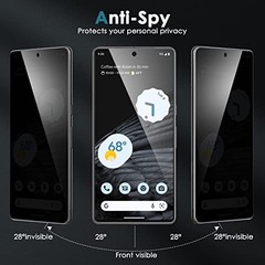 2+2 Pack Privacy Screen Protector for Google Pixel 7 Pro & Camera Lens Protector