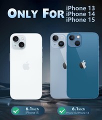 iPhone 15 Case Clear: iPhone 14/13 Case Magnetic Phone Cases with Screen Protect
