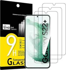 Samsung Galaxy S22 Plus Screen Protector Tempered Glass Bubble Free 3Pack