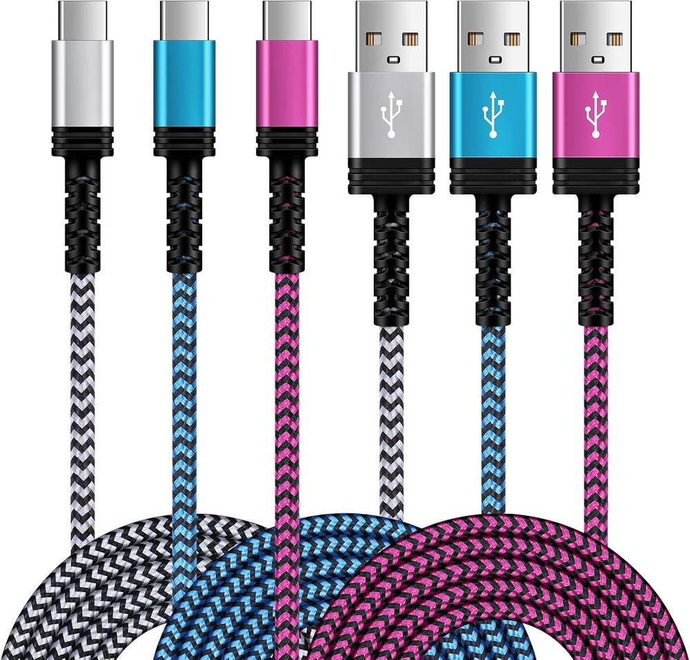 3 Pack 3.1A USB-C Fast Charger Adapter for iPhone 17/16, Samsung Galaxy S25 Ultr