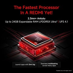 REDMI Turbo 5 (12GB + 256GB) Black | MediaTek Dimensity 8500 Ultra