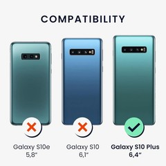 For Samsung Galaxy S10 Plus Case Double Layer Rubber TPU Slim Hybrid Case Red