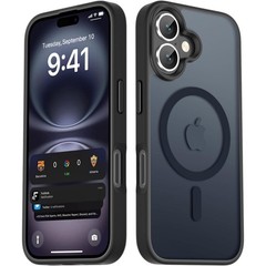 iPhone 16 Plus Case, Magnetic Phone Cover, Military Grade Protection, Black