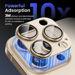 Camera Lens Protector for iPhone 16 Pro/14 Pro Max, Metal Aluminum Alloy