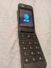 AT&T Cingular Flex 2 U1030AA Prepaid 4G LTE Flip Phone, 2MP, Android, Navy